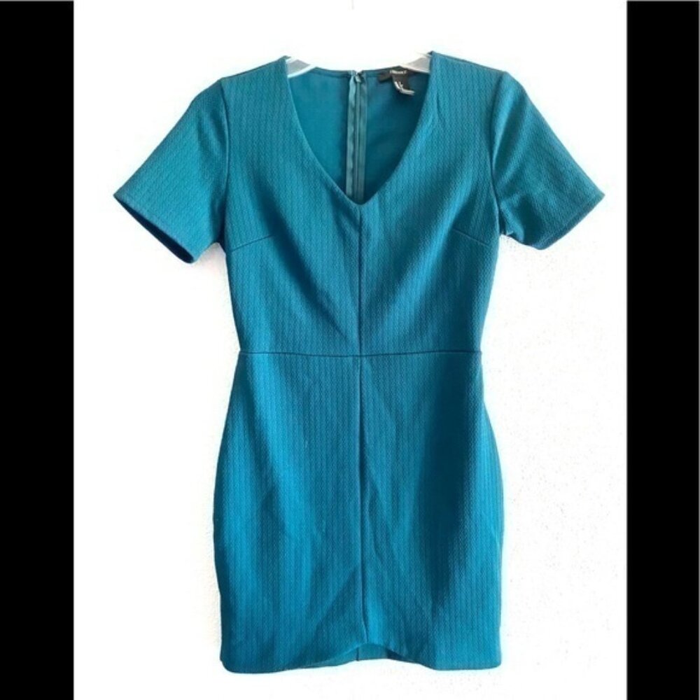 FOREVER 21 teal green mini dress size small
